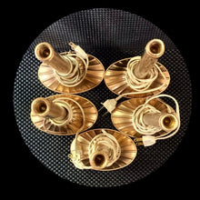 Load image into Gallery viewer, VINTAGE electric candles faux drip…..gold
