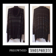 Load image into Gallery viewer, PO ~  TRANSPARENTE black label  LONG SLEEVE TUNIC  - OSFM