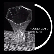 Load image into Gallery viewer, Vintage Clear Glass  Hexagon Trumpet  Vase 4040,  Hoosier Glass, USA