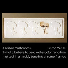 Load image into Gallery viewer, Circa 1970s framed mushroom art