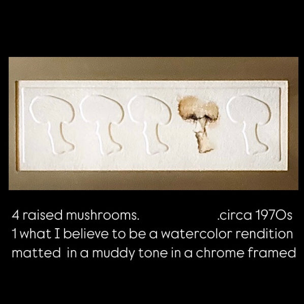 Circa 1970s framed mushroom art – Shopideastogonow