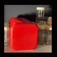 Load image into Gallery viewer, Vintage M.Kamenstein red rotating spice rack.