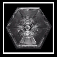 Load image into Gallery viewer, Vintage Clear Glass  Hexagon Trumpet  Vase 4040,  Hoosier Glass, USA