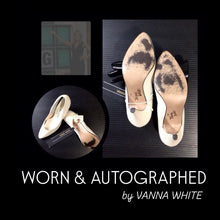 Load image into Gallery viewer, VANNA WHITE AUTOGRAPHED SHOES circa 1991