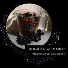 Load image into Gallery viewer, Hoosier black glass marbles 9/16”
