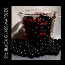 Load image into Gallery viewer, Hoosier black glass marbles 9/16”