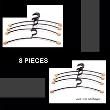 Load image into Gallery viewer, METAL clothing HANGER wood tip
