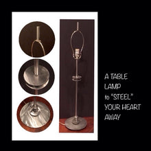 Load image into Gallery viewer, TALL TABLE LAMP BRUSHED METAL