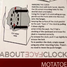 Load image into Gallery viewer, ABOUTFACECLOCK by MOTATOE MADE in the USA