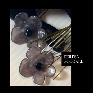 Teresa Goodall Post Earring…..smokey petal
