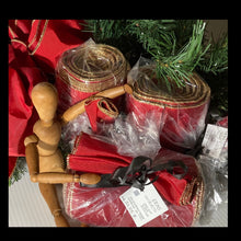 Load image into Gallery viewer, Holiday Trimmings 6” WIDE WIRED RIBBON
