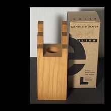 Load image into Gallery viewer, VINTAGE WOOD ELIKA CANDLE HOLDERS