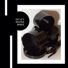 Load image into Gallery viewer, BLACK NESTED GIFT BOXES SET OF 3