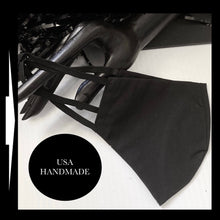 Load image into Gallery viewer, MS BLACK COTTON FACE MASKS MADE in the USA
