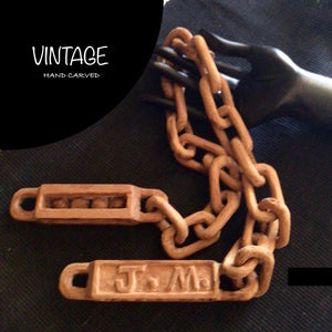 VINTAGE HAND CARVED in PA. CHAIN