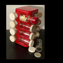 Load image into Gallery viewer, Vintage M.Kamenstein red rotating spice rack.