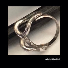 Load image into Gallery viewer, PO . . SILVERTONE RING - adj..
