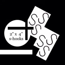 Load image into Gallery viewer, BLACK S-HOOKS…4 pc. utility hooks - sh