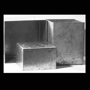 GALVANIZED  open ended SQUARES….risers, storage, decor…