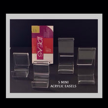 Load image into Gallery viewer, 5 CLEAR ACRYLIC MINI DISPLAY EASEL