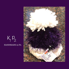Load image into Gallery viewer, K1P2 child’s  purple &amp; white hat
