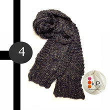 Load image into Gallery viewer, K1P2 SCARF GRAY TWEED