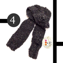 Load image into Gallery viewer, K1P2 DEEP GRAY TWEED SCARF