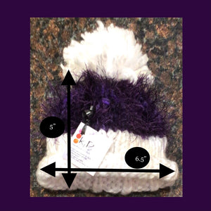 K1P2 child’s  purple & white hat