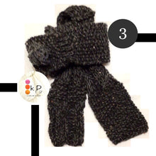 Load image into Gallery viewer, K1P2 DEEP GRAY TWEED SCARF