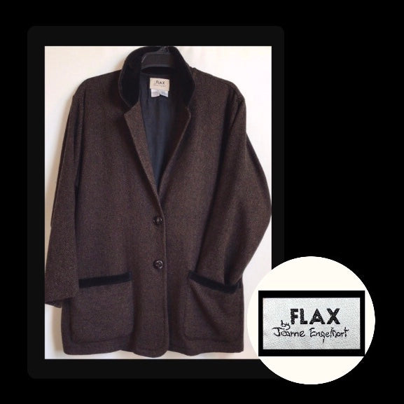 PO - FLAX JEANNE ENGLEHART WOOL BLAZER VINTAGE JACKET