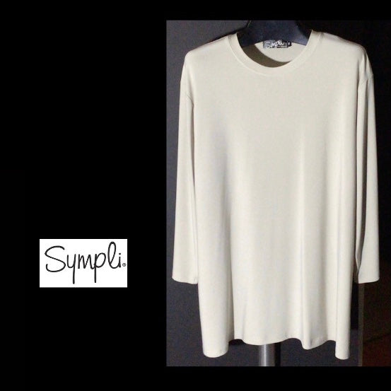 SYMPLI CREW NECK TEE In OATMEAL