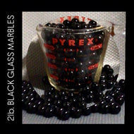 Hoosier black glass marbles 9/16”
