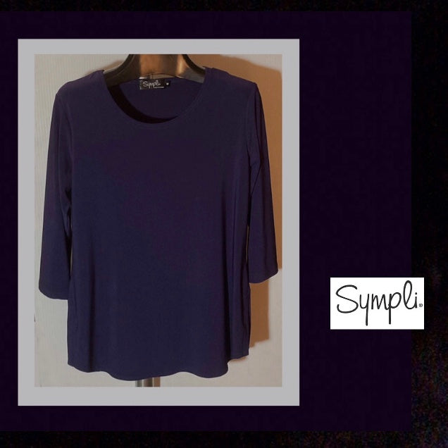 SYMPLI  EGGPLANT  TEE