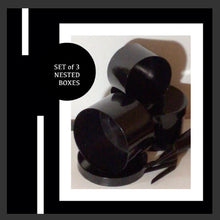 Load image into Gallery viewer, ETs. .BLACK NESTED GIFT BOXES SET OF 3
