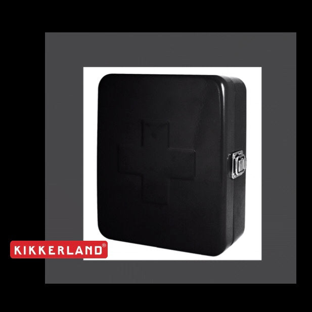 KIKKERLAND black  metal storage box…for wall or shelf