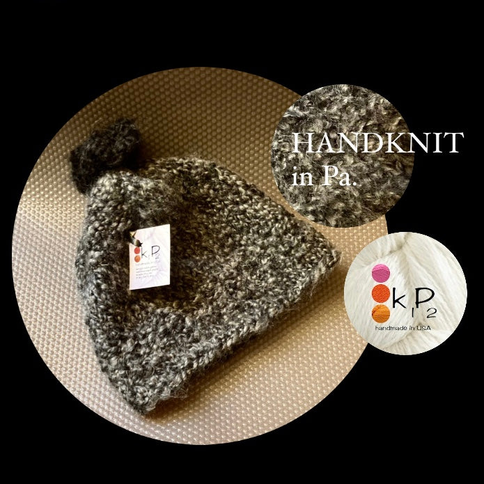 K1P2 charcoal tweed hat - 213