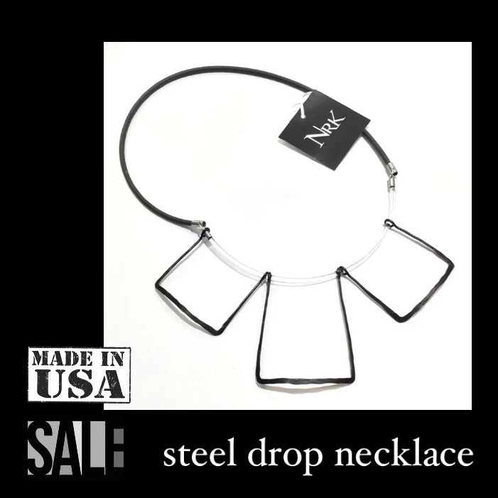 NRK  STEEL DROP NECKLACE