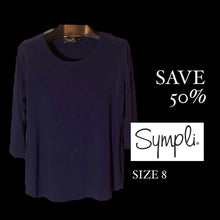 Load image into Gallery viewer, SYMPLI  EGGPLANT  TEE
