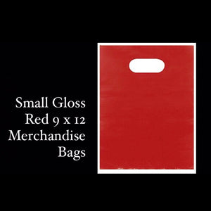GLOSS RED MERCHANDISE BAGS