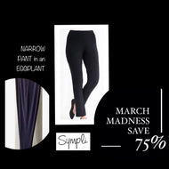 SYMPLI  NARROW PANT -long  length “eggplant”