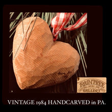 Load image into Gallery viewer, VINTAGE RAINTREE GALLERY wood ornament HEART

