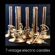 VINTAGE electric candles faux drip…..gold