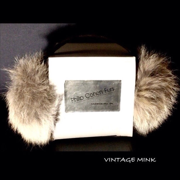 VINTAGE USA MINK EAR MUFFS ..PHILIP COHEN