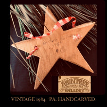 Load image into Gallery viewer, VINTAGE RAINTREE GALLERY wood ornament STAR
