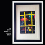 FRAMED MATTED CINDY MCINTYER “CHINA WINDOW” PRINT