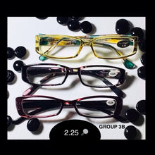 Load image into Gallery viewer, READING GLASSES 3 pair …..  2.25 magnifiers
