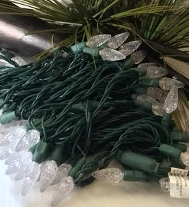 String lights green wire commercial grade strawberry bulb