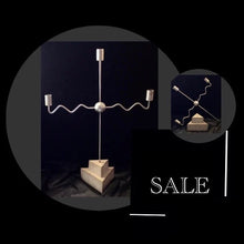 Load image into Gallery viewer, UNIQUELY HANDMADE VINTAGE INDUSTRIAL CANDLElLABRA
