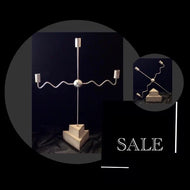 UNIQUELY HANDMADE VINTAGE INDUSTRIAL CANDLElLABRA