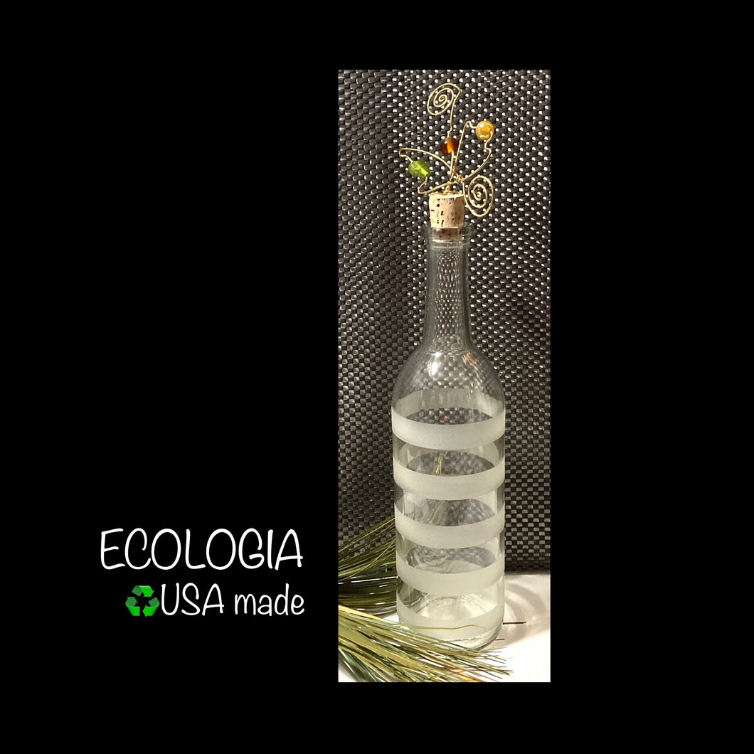 ECOLOGIA CORKED GLASS BOTTLE